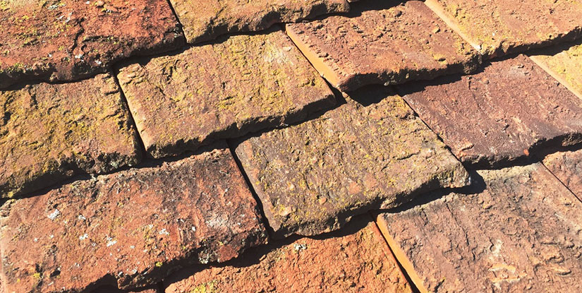 Ludowici-Celadon Red/ Brown Range 12” x 7” Antique Tile